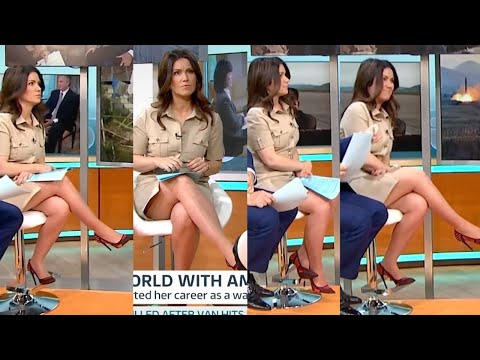 Susanna Reid Legs/Heels in Safari Skirt - GMB