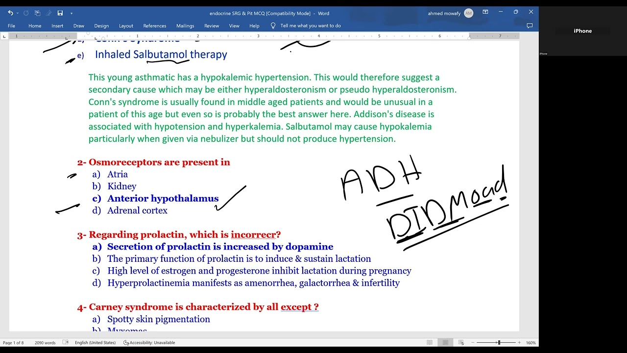 Endocrinology MCQ 1 2023