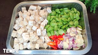 CUMA MODAL TEMPE  bisa jadi masakan seenak ini,masak tempe pete tumis kecap garai habis nasi sebakul