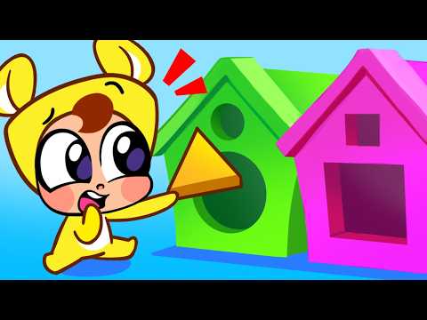 Learn Shapes with Piccoletta🟡🔺🟦 Secret Rooms + Pink vs Black Challenge | Funny Kids Cartoons