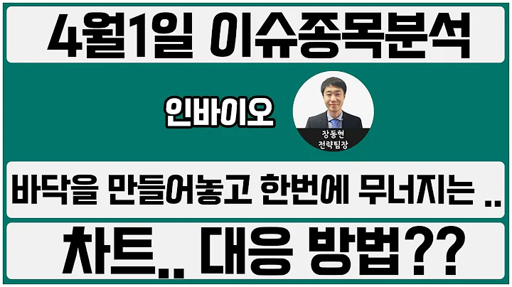 인바이오(352940) - 바닥을 만들어놓고 한번에 무너지는 .. 차트.. 대응 방법??