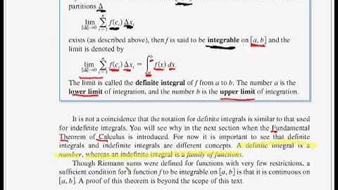 5-3 Riemann Sums and Definite Integrals part 1