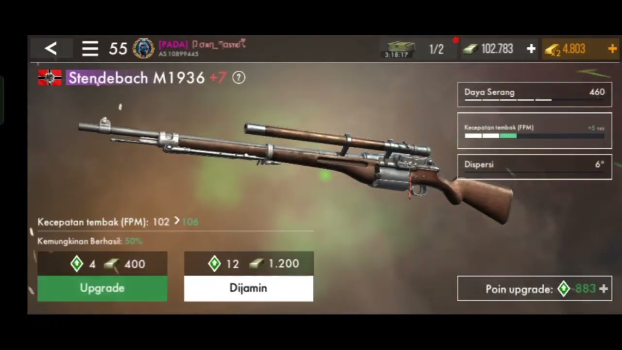 purchase of a sniper rifle "Stendebach M1936" and up level +24.video from the porn_Master account