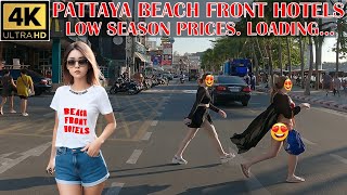 Pattaya Beach Road Beach Front Hotels with decreasing prices   2024 May Thailand