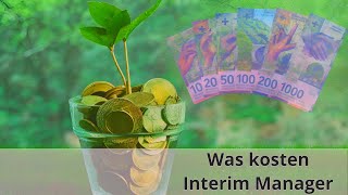 Das kostet ein Interim Manager - und so kann man sparen