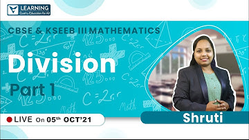 Class 3 Maths | Division I Part 1 | CBSE | KSEEB | By Shruthi Mam | Vista