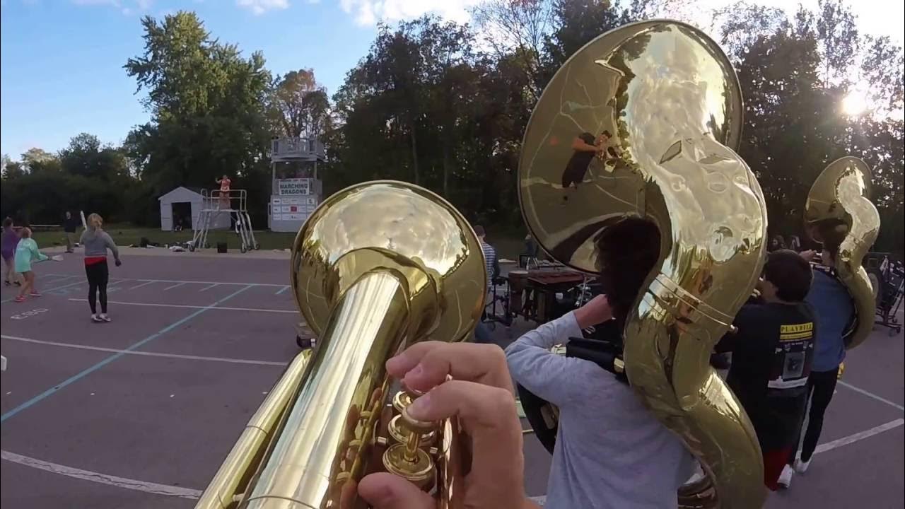 SOHS marching band baritone run through (better angle) YouTube