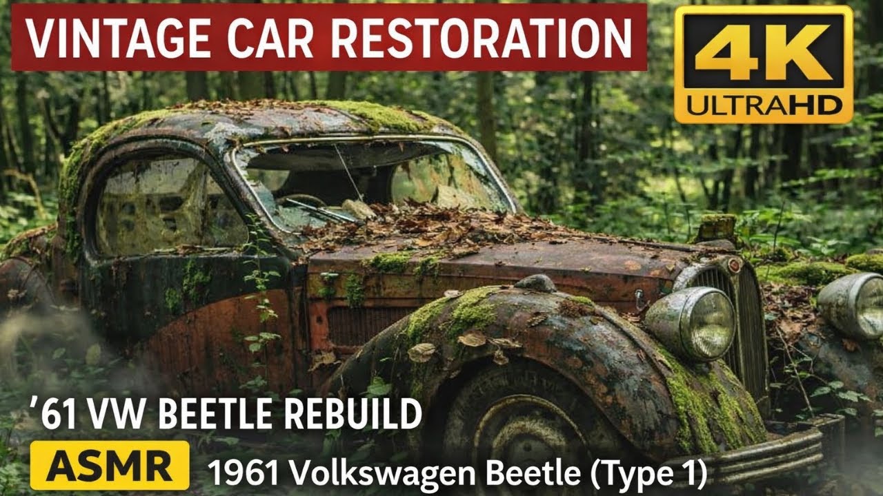 Vintage Car Restoration ASMR | 1961 Volkswagen Beetle Type 1 Complete Rebuild