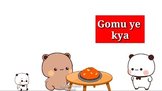 Peach tried new dish | peach goma cute and funny | bubu dudu screenshot 4