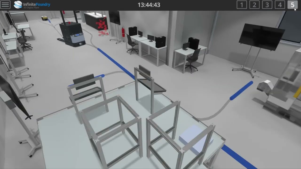 Seamlessly Track AMR Robots & Automated Operations: High-Resolution Digital Twin in Action!