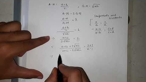The A.M between two positive number a & b is twice their G.M .P.T a : b = (2+sqrt(3)): (2-sqrt(3))