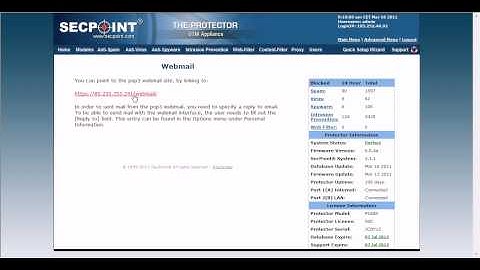 Protector UTM Users POP3 Web Mail