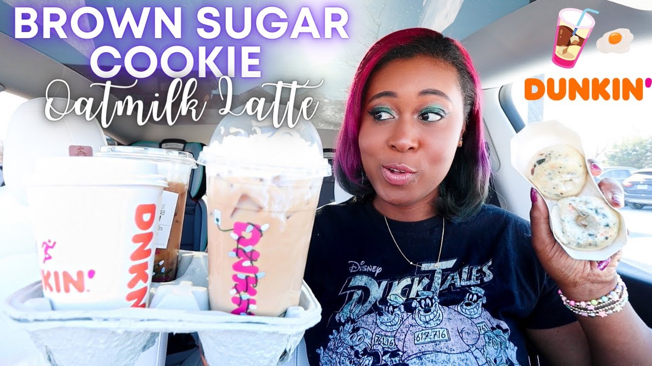 Tasting the *NEW* Dunkin' Brown Sugar Cookie Oatmilk Latte