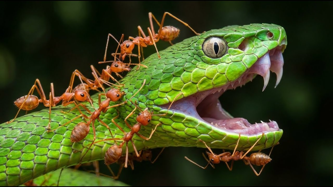 Эту змею убьют муравьи.