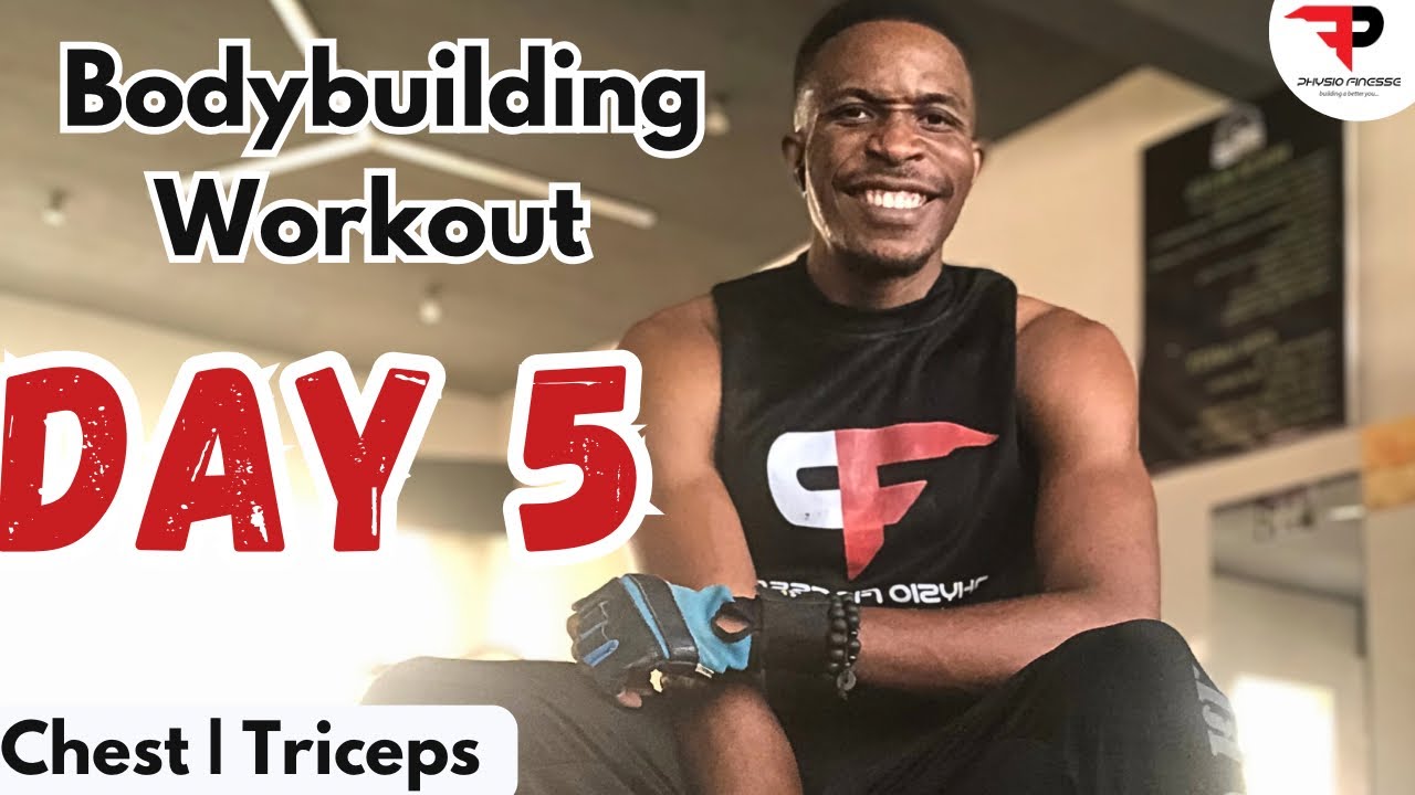 Day 5 Bodybuilding Workout | Build Chest & Triceps | Chest pump workout ...