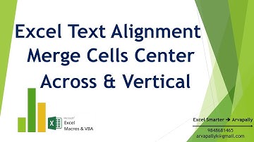 Excel Text Alignment | Merge Cells [ Center, Across & Vertical ]