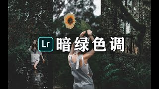 手机lr调色|教你调出人像暗绿色调 