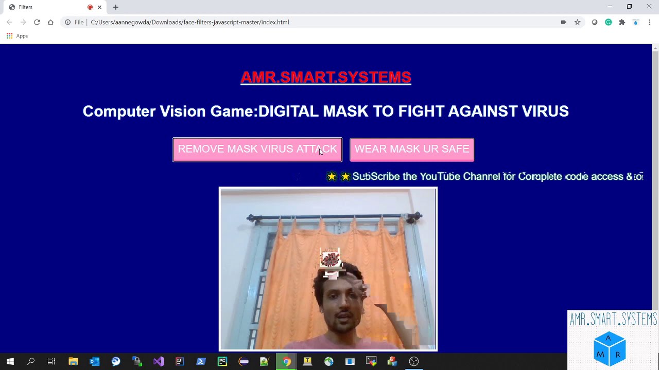 DIGITAL MASK TO FIGHT AGAINST VIRUS: Computer Vision Game #AI # ...