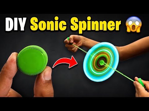 Bottle Cap Se Banaye DIY Sonic Spinner 😱 | Amazing Spinning Toy at Home |