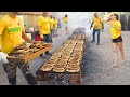 The Infinite Grill Roasts Crazy Amount of Meat. Italy Street Food Festival