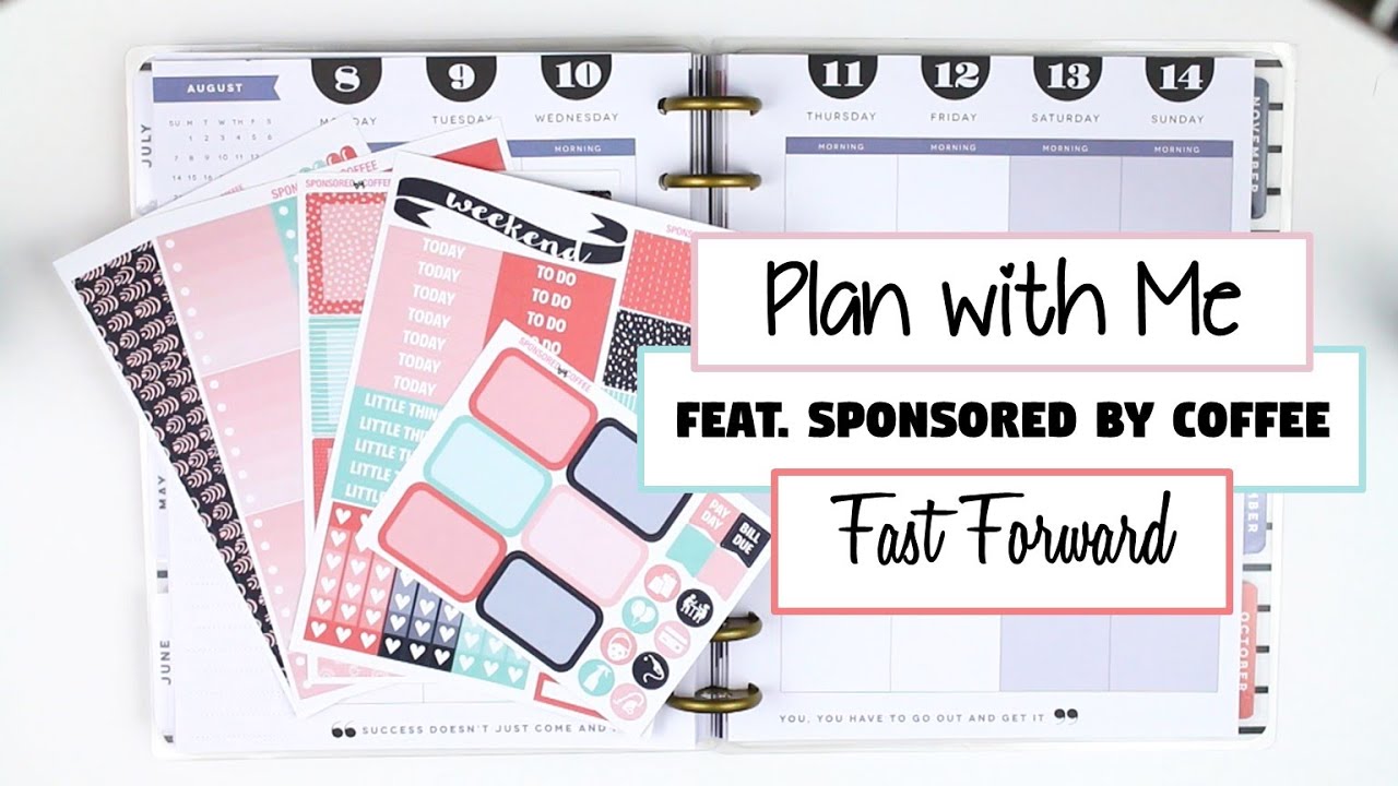 Plan With Me [Fast Forward] | feat. Sponsored by Coffee (Happy Planner) makeup artist choice