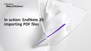 In action: EndNote 20 (Windows) importing PDF files