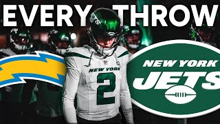 Zach Wilson EVERY THROW - Week 9 - New York Jets vs LA Chargers Highlights