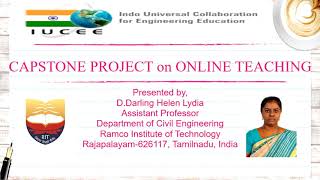 Capstone project - IUCEE2020 - Darling Helen Lydia D