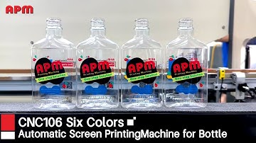 CNC106 six colors fully automatic screen printing machine for plastic bottle