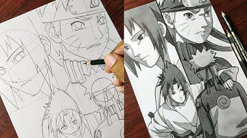 How to Draw "Uzumaki Naruto & Uchiha Sasuke" | Anime Drawing - Step by Step (Tutorial)