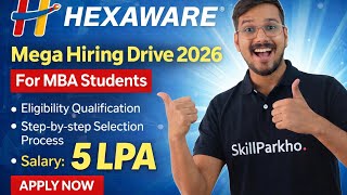 Hexaware Hiring 2026🔥 | 5 LPA Job for Freshers | Management Trainee | Apply Now | MBA