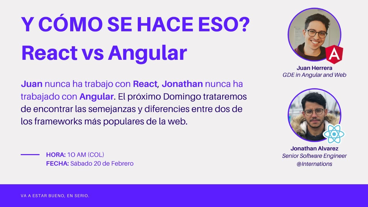 Y cómo se hace eso? React vs Angular - YouTube