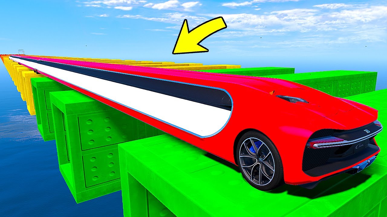 ПРОЕХАЛ СЛОМАННУЮ ДОРОГУ на САМОМ ДЛИННОМ БУГАТТИ ЧИРОН в ГТА 5 МОДЫ ...