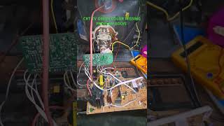 crt tv green color missing problem solve #shortsfeed #crttvrepair
