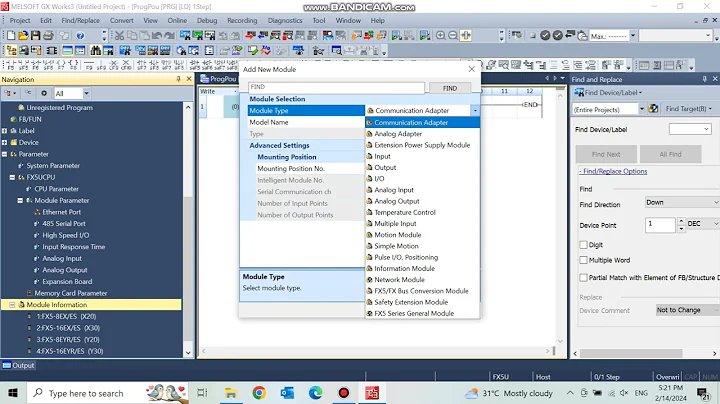 How to add Input, Output and Enet/IP Module in GX Works-3.