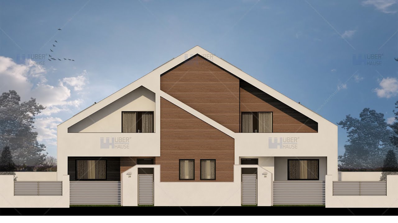 Proiect duplex SIMBIO | P + M + Pod | 4 camere + 4 camere | 165 mp + 165 mp