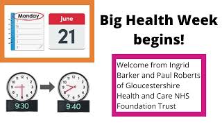 Big Health Week 2021 Monday Calendar