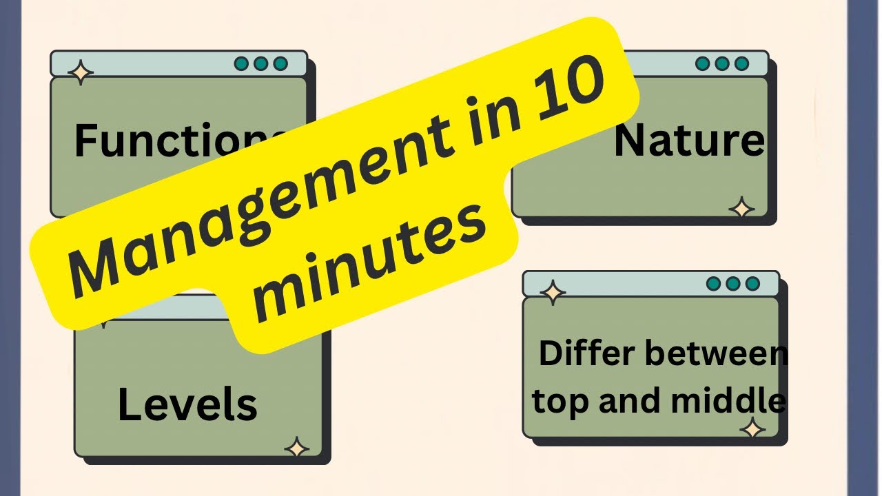 Management Theory in 10 minutes Made Easy (All Important Concepts) 