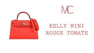 Hermès Mini Kelly 20 II in Rouge De Coeur Veau Epsom with Gold Hardware