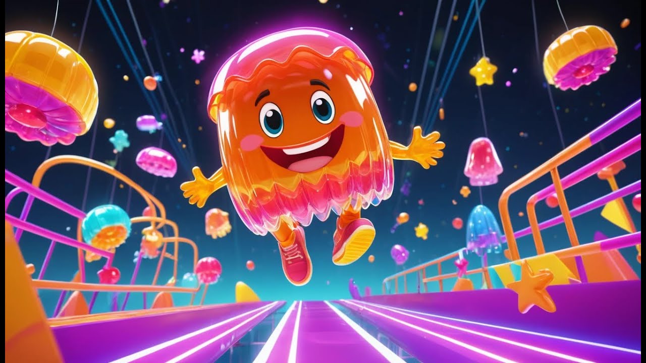 Fmc Rhyme Fall Guys Jelly Jumper Bounced Off the Rotating Platform | Kids Songs ...