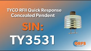 Tyco RFII Quick Response Concealed Pendent Sprinkler Head Intro | TY3531 | Fire Sprinklers | QRFS