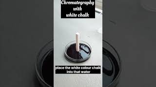 Chromatography with chalk #6th class #Separating of substances #ytshorts #education #short