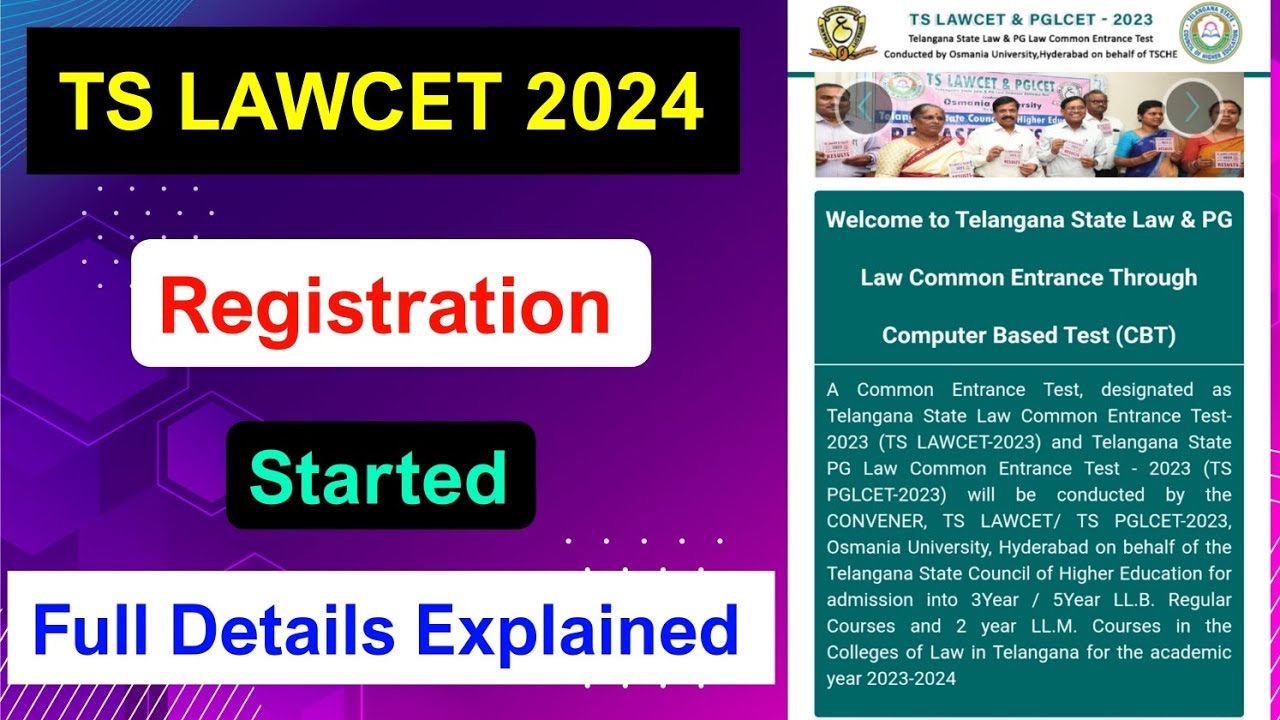 TS LAWCET 2024 Registration Started TS LAWCET Application form Started 2024 MDE YouTube