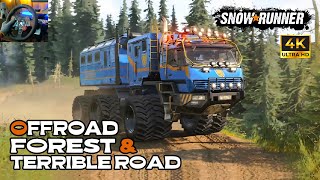 KAMAZ Arctic - Driving Offroad Through Forests and Terrible Roads | SnowRunner | Logitech G29 Gaming screenshot 2