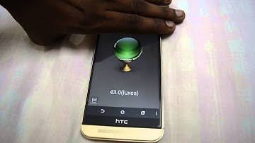Htc One M9 light sensor test using app