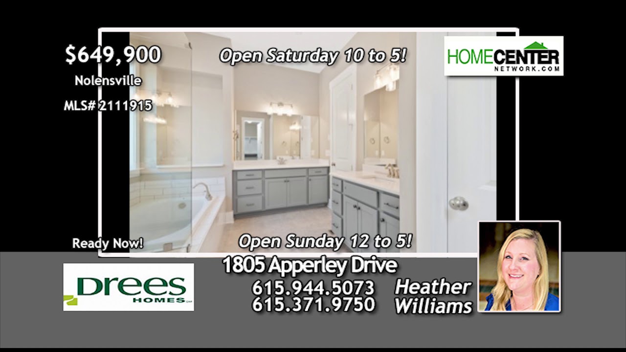 1805 Apperley Drive, Nolensville, Drees Homes YouTube