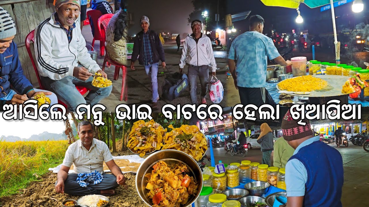 ଗାଁକୁ ଆସିଲେ ମନୁ ଭାଇ ବାଟରେ ହେଲା ଖିଆପିଆ 😋 l Gouranga Nayak Odia Vlogs 