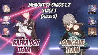 Kafka x Serval DoT Team & Qingque Team Memory of Chaos Stage 7 (3 Stars) | Honkai Star Rail