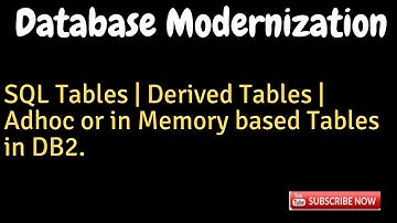 IBM i, AS400 Tutorial, iSeries, System i - SQL Table-Derived Table-Adhoc/in Memory base Table in DB2