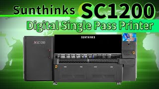 Sunthinks SC1200 Large Format Single Pass Digital Printer For Corrugated Cardboard Printing.